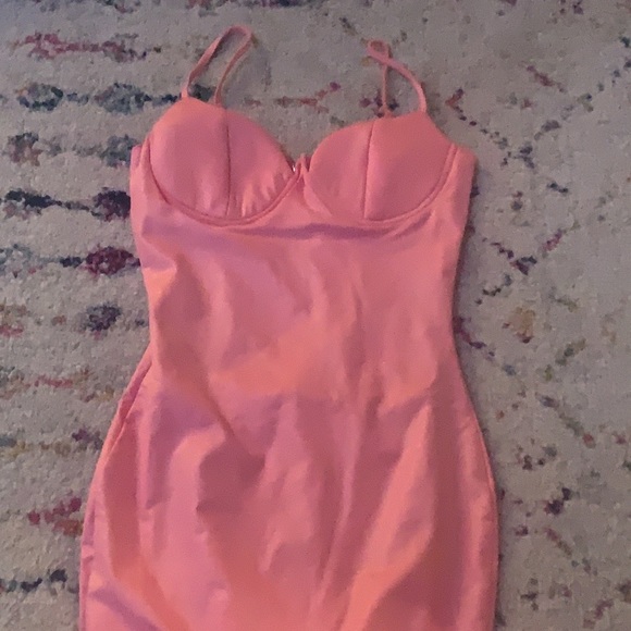 LINED SWEETHEART PINK DRESS - Picture 3 of 8